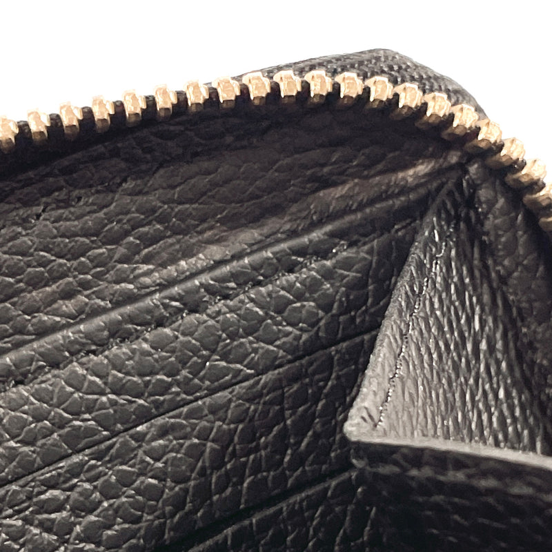 LOUIS VUITTON purse M61864 Zippy wallet Monogram Empreinte Black Black unisex Used