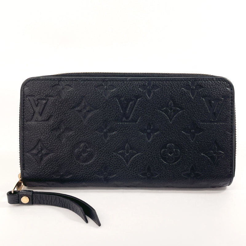 LOUIS VUITTON purse M61864 Zippy wallet Monogram Empreinte Black Black unisex Used