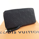 LOUIS VUITTON purse M61864 Zippy wallet Monogram Empreinte Black Black unisex Used