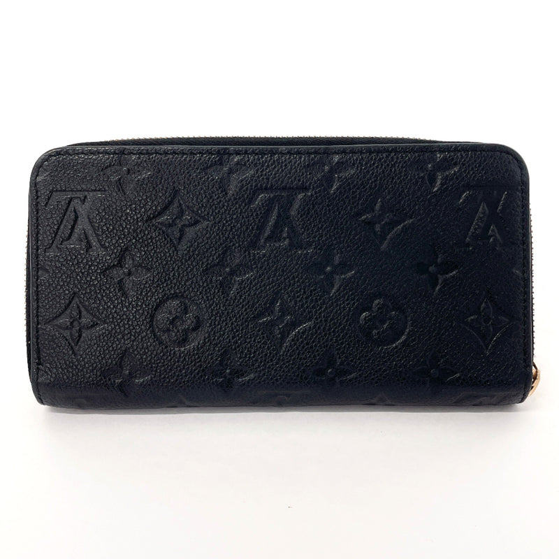 LOUIS VUITTON purse M61864 Zippy wallet Monogram Empreinte Black Black unisex Used