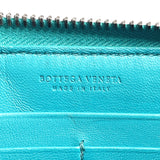 BOTTEGAVENETA purse Intrecciato Zip Around leather/Python blue unisex Used