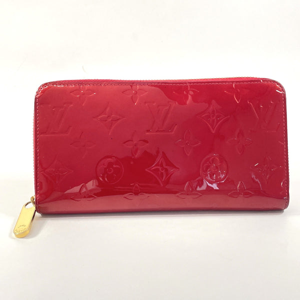LOUIS VUITTON purse M91732 Zippy wallet Monogram Vernis Red Red Women Used