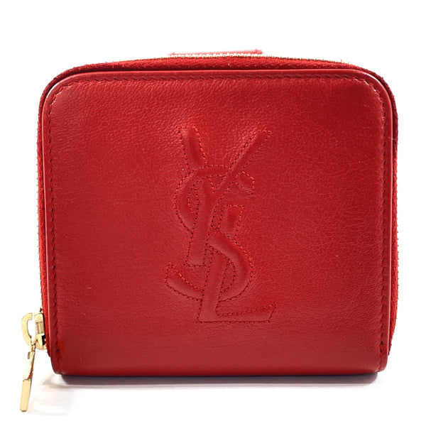 YVES SAINT LAURENT wallet MRT352906Y Compact zip Rive Gauche Cassandra leather Red Women Used