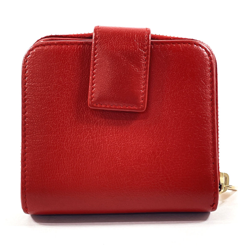 YVES SAINT LAURENT wallet MRT352906Y Compact zip Rive Gauche Cassandra leather Red Women Used