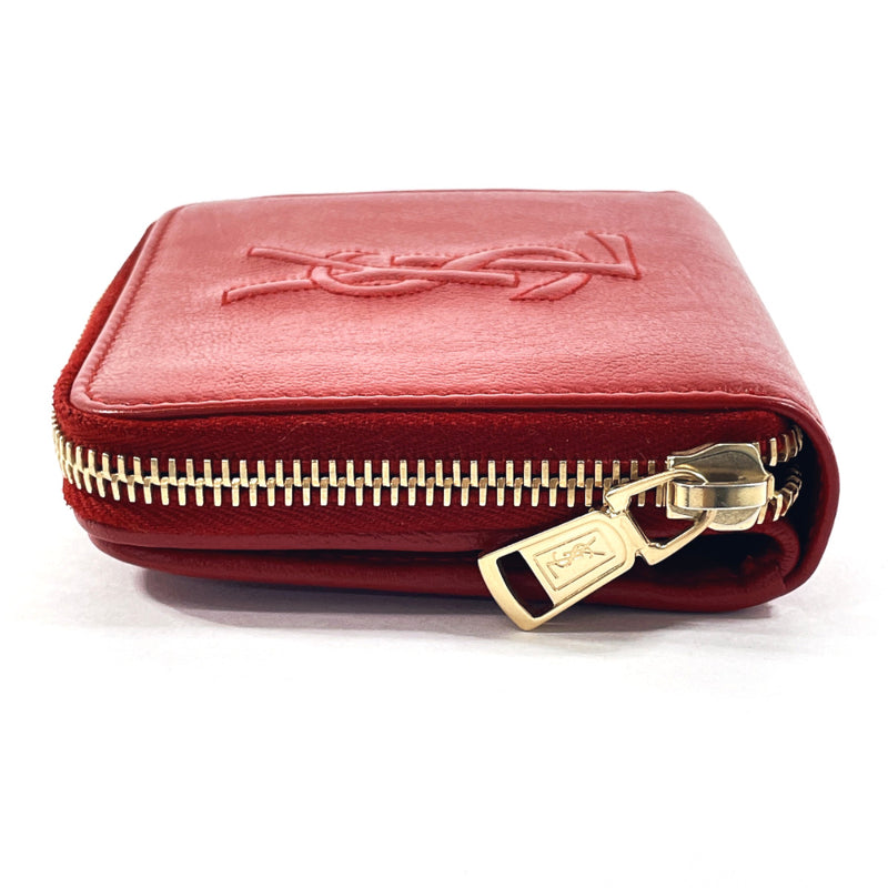 YVES SAINT LAURENT wallet MRT352906Y Compact zip Rive Gauche Cassandra leather Red Women Used