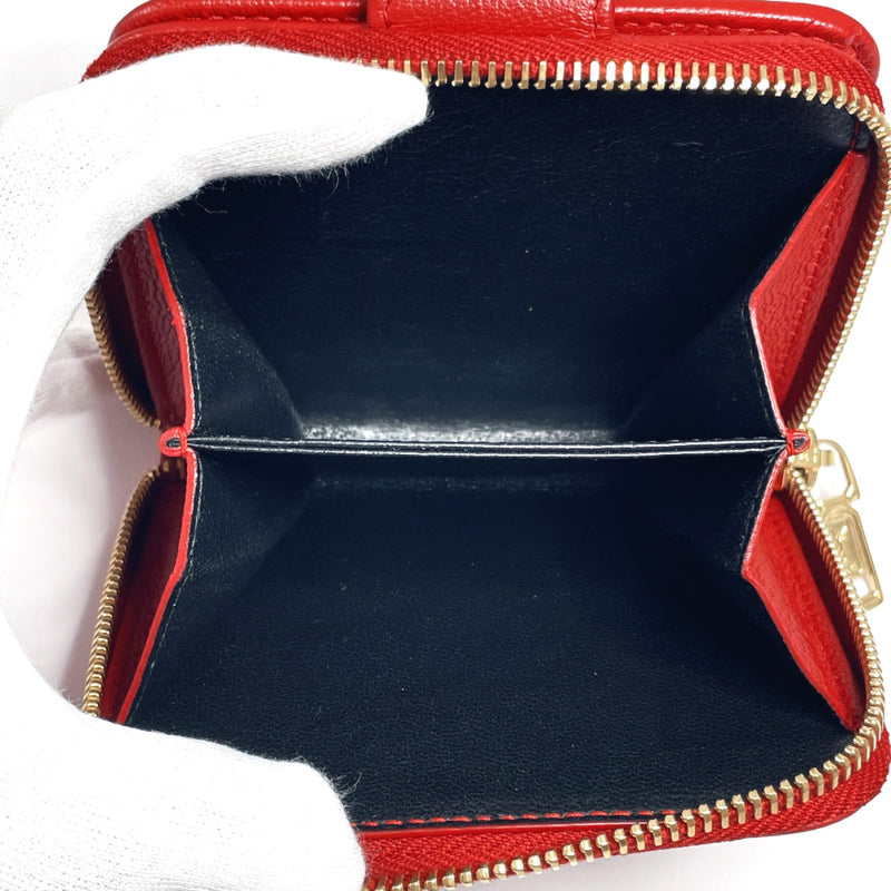 YVES SAINT LAURENT wallet MRT352906Y Compact zip Rive Gauche Cassandra leather Red Women Used