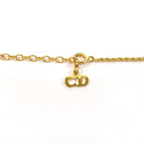 Christian Dior Necklace logo metal/Rhinestone gold Women Used