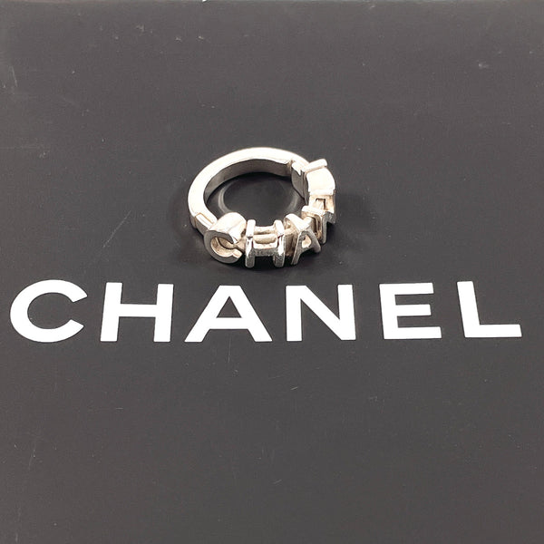 CHANEL Ring logo metal #12.5(JP Size) Silver 01 P Women Used