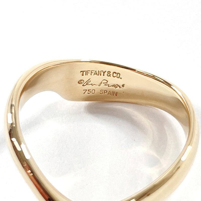 TIFFANY&Co. Ring Curved Wave Heart Elsa Peretti K18 yellow gold #11(JP Size) gold Women Used