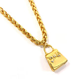 FENDI Necklace Bag charm Gold Plated gold Women Second hand