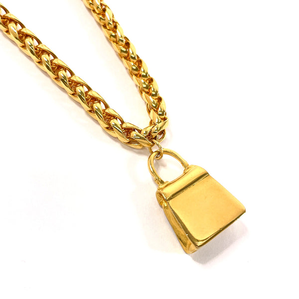 FENDI Necklace Bag charm Gold Plated gold Women Used