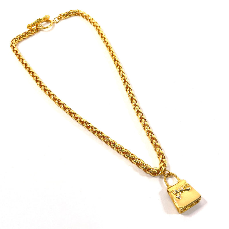 FENDI Necklace Bag charm Gold Plated gold Women Used