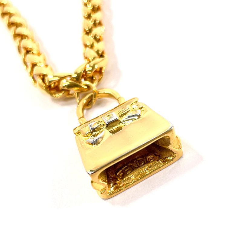 FENDI Necklace Bag charm Gold Plated gold Women Second hand