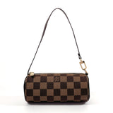 LOUIS VUITTON Pouch Papillon accessory pouch Damier canvas Brown Women Used