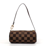 LOUIS VUITTON Pouch Papillon accessory pouch Damier canvas Brown Women Used