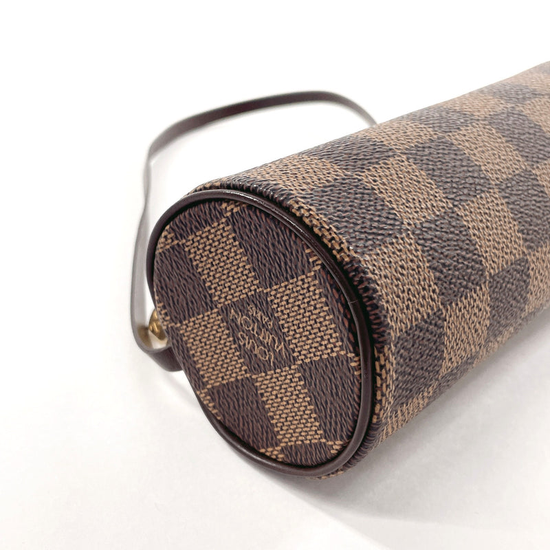 LOUIS VUITTON Pouch Papillon accessory pouch Damier canvas Brown Women Used