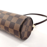 LOUIS VUITTON Pouch Papillon accessory pouch Damier canvas Brown Women Used