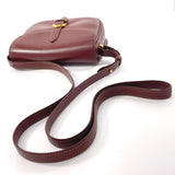 CARTIER Shoulder Bag Must Line leather Bordeaux Women Used