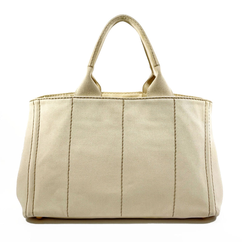 PRADA Tote Bag Canapa M canvas white Women Used