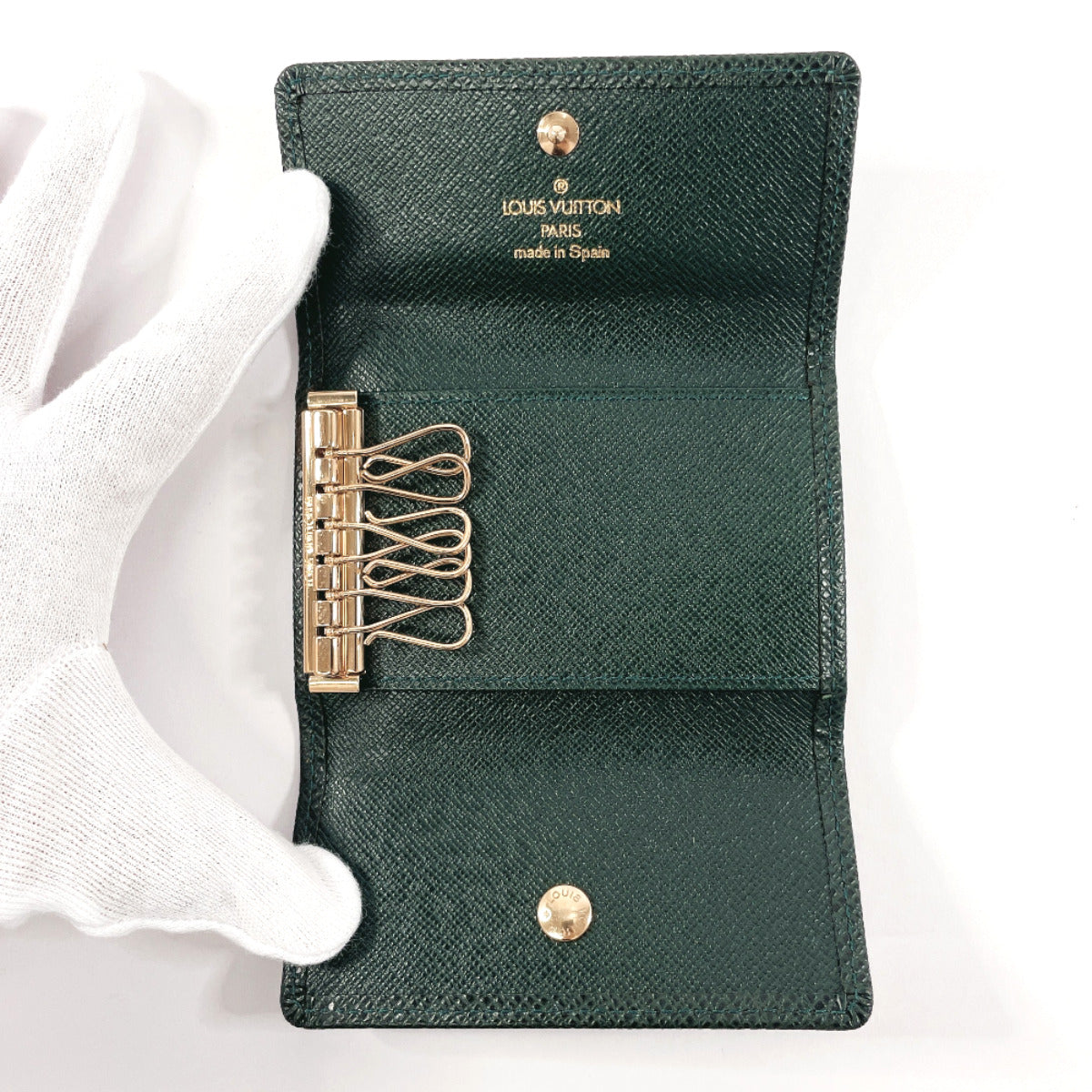 LOUIS VUITTON key holder M30534 Multicles6 Taiga green mens