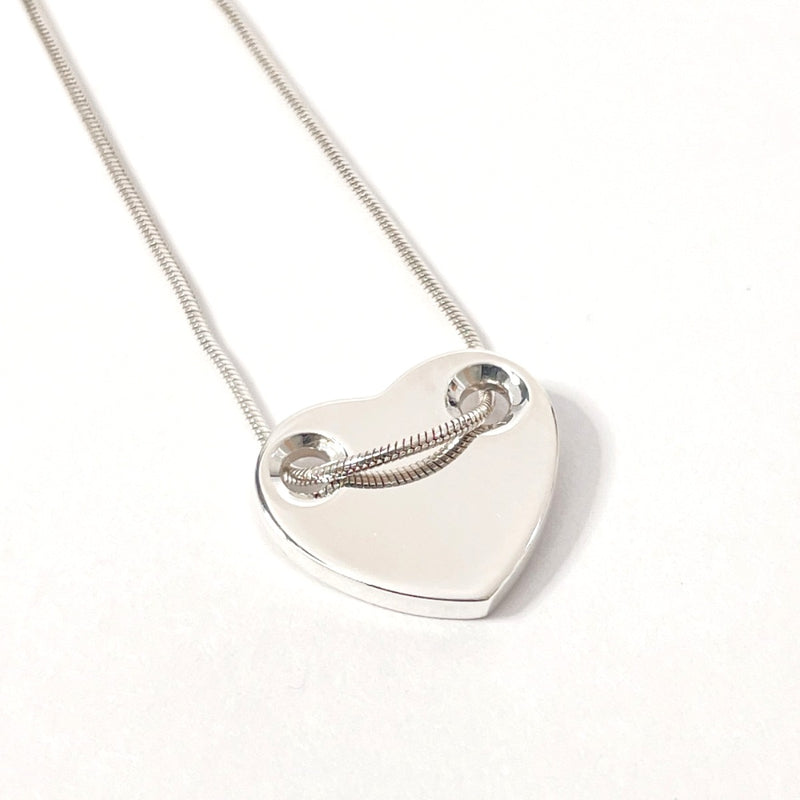 TIFFANY&Co. Necklace Heart plate Snake Chain Silver925 Silver Women Used