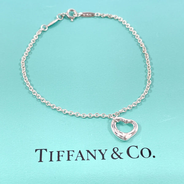 TIFFANY&Co. bracelet Open heart Elsa Peretti Silver925 Silver Women Used