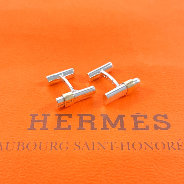 HERMES cuffs Silver/K18 Gold/Silver800 Silver Silver mens Second hand