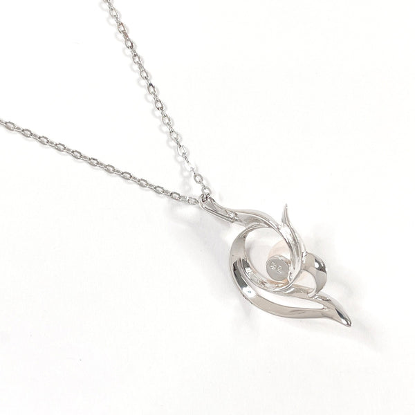 MIKIMOTO Necklace Silver/Akoya Pearl Silver Women Second hand