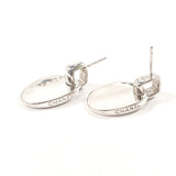 CHANEL earring oval with logo Silver925 Silver Women Used