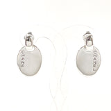 CHANEL earring oval with logo Silver925 Silver Women Used