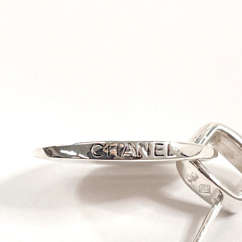 CHANEL earring oval with logo Silver925 Silver Women Used