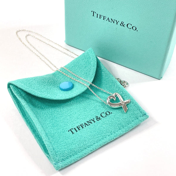 TIFFANY&Co. Necklace Rubbing Heart 1P Diamond Paloma Picasso Silver925/diamond Silver Women Used