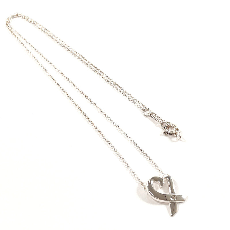 TIFFANY&Co. Necklace Rubbing Heart 1P Diamond Paloma Picasso Silver925/diamond Silver Women Second hand