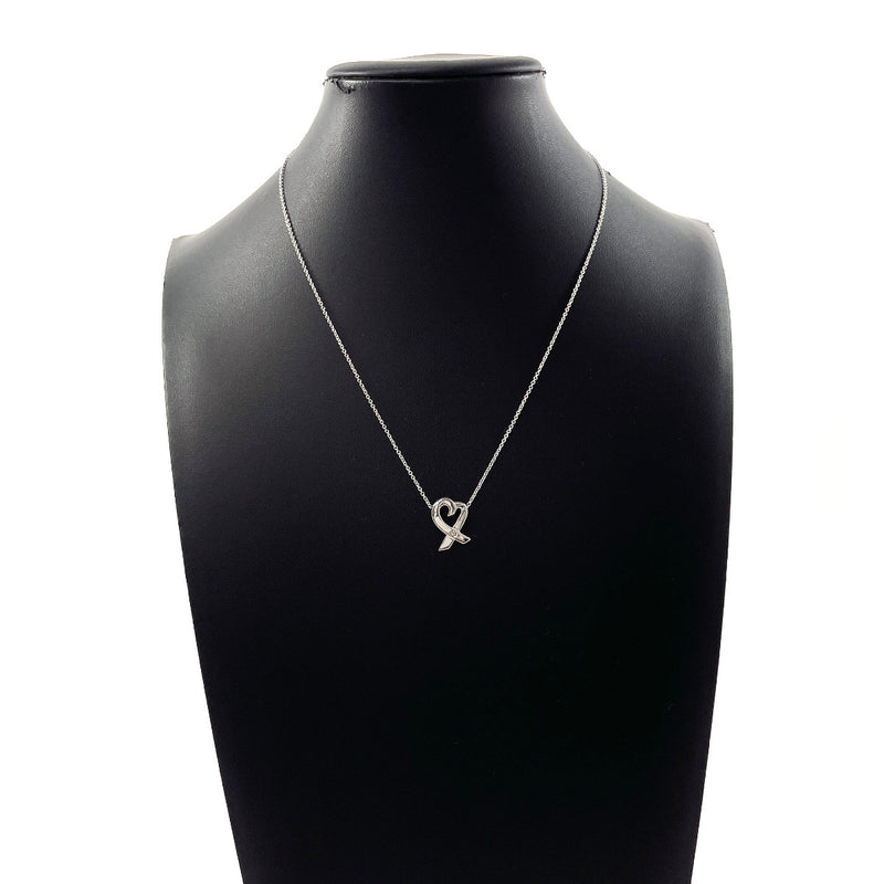 TIFFANY&Co. Necklace Rubbing Heart 1P Diamond Paloma Picasso Silver925/diamond Silver Women Second hand