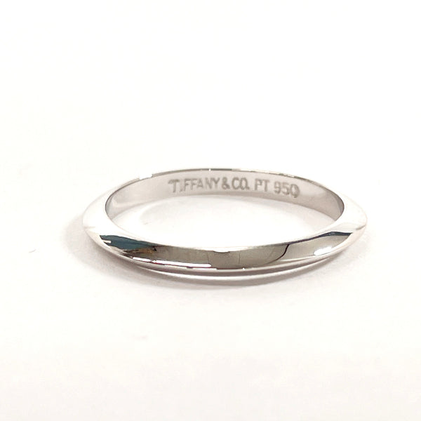 TIFFANY&Co. Ring knife edge band ring Pt950Platinum #6(JP Size) Silver Women Used