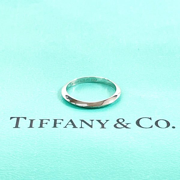 TIFFANY&Co. Ring knife edge band ring Pt950Platinum #6(JP Size) Silver Women Used