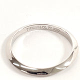 TIFFANY&Co. Ring knife edge band ring Pt950Platinum #6(JP Size) Silver Women Used