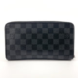 LOUIS VUITTON purse N63077 Zippy Organizer Damier Grafitto Canvas Black mens Used