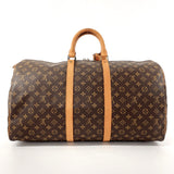 LOUIS VUITTON Boston bag M41424 Keepall 55 Monogram canvas/Leather Brown unisex Used