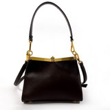 ETRO Handbag Vera Mini leather Dark brown Women Used