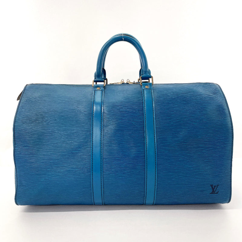 LOUIS VUITTON Boston bag M42975 Keepall 45 Epi Leather blue unisex Used