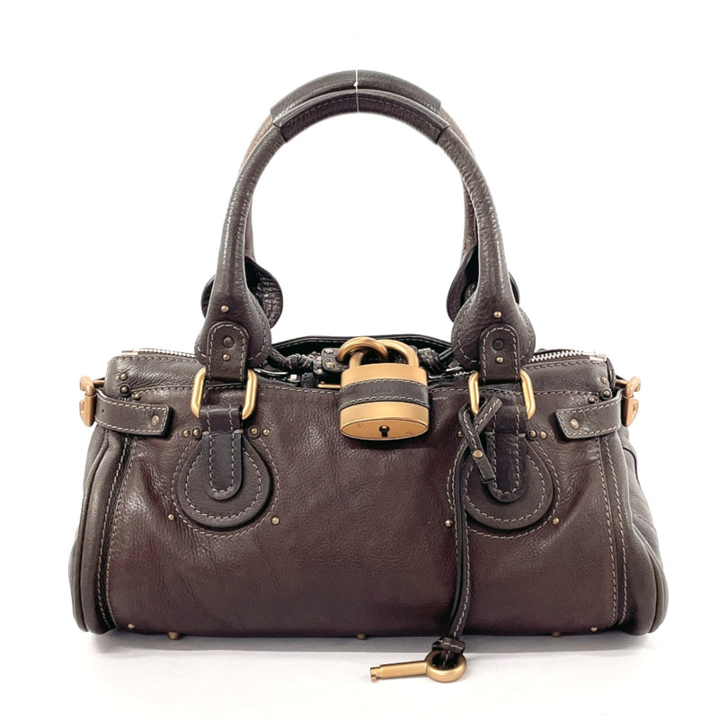 Chloe Handbag 6HSA02-6H422 Paddington leather Brown Women Used