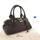 Chloe Handbag 6HSA02-6H422 Paddington leather Brown Women Used