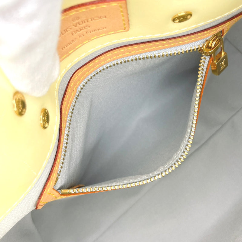 LOUIS VUITTON Handbag M91336 Reed PM Monogram Vernis/Leather yellow yellow Women Used