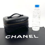 CHANEL Handbag Vanity Bicolole lambskin Black Women Used