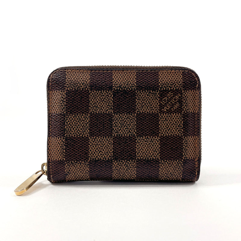 LOUIS VUITTON coin purse N63070  Zippy coin purse Damier canvas Brown unisex Used