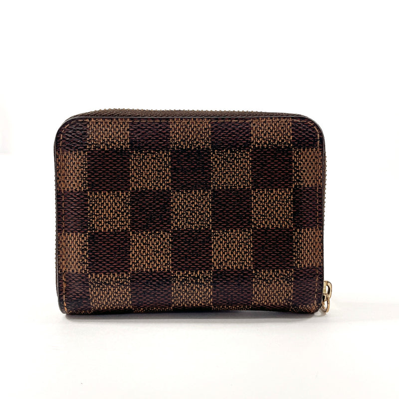 LOUIS VUITTON coin purse N63070  Zippy coin purse Damier canvas Brown unisex Used