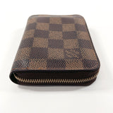 LOUIS VUITTON coin purse N63070  Zippy coin purse Damier canvas Brown unisex Used