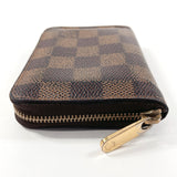 LOUIS VUITTON coin purse N63070  Zippy coin purse Damier canvas Brown unisex Used