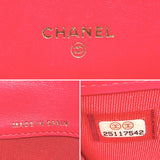 CHANEL purse Matelasse lambskin Red Women Used